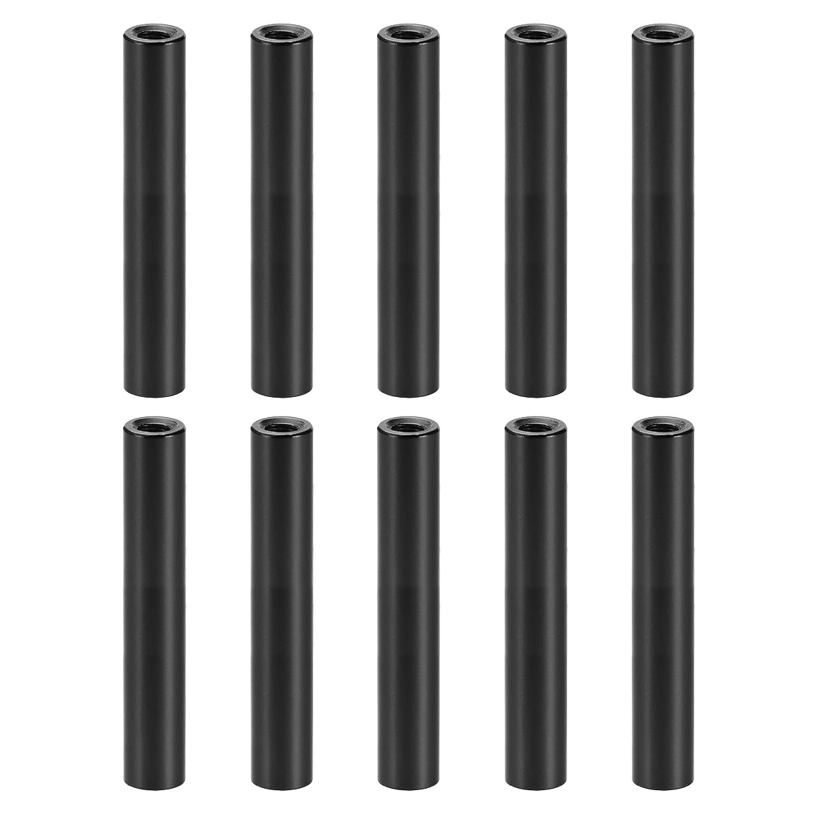 YOKIVE 10 Pcs Standoff Spacer, Aluminum Round Straight Spacer | Prevent Joint Deformation, Great for Robot, Drone (Black, M3, 30mm, 6mm Dia) — image 1