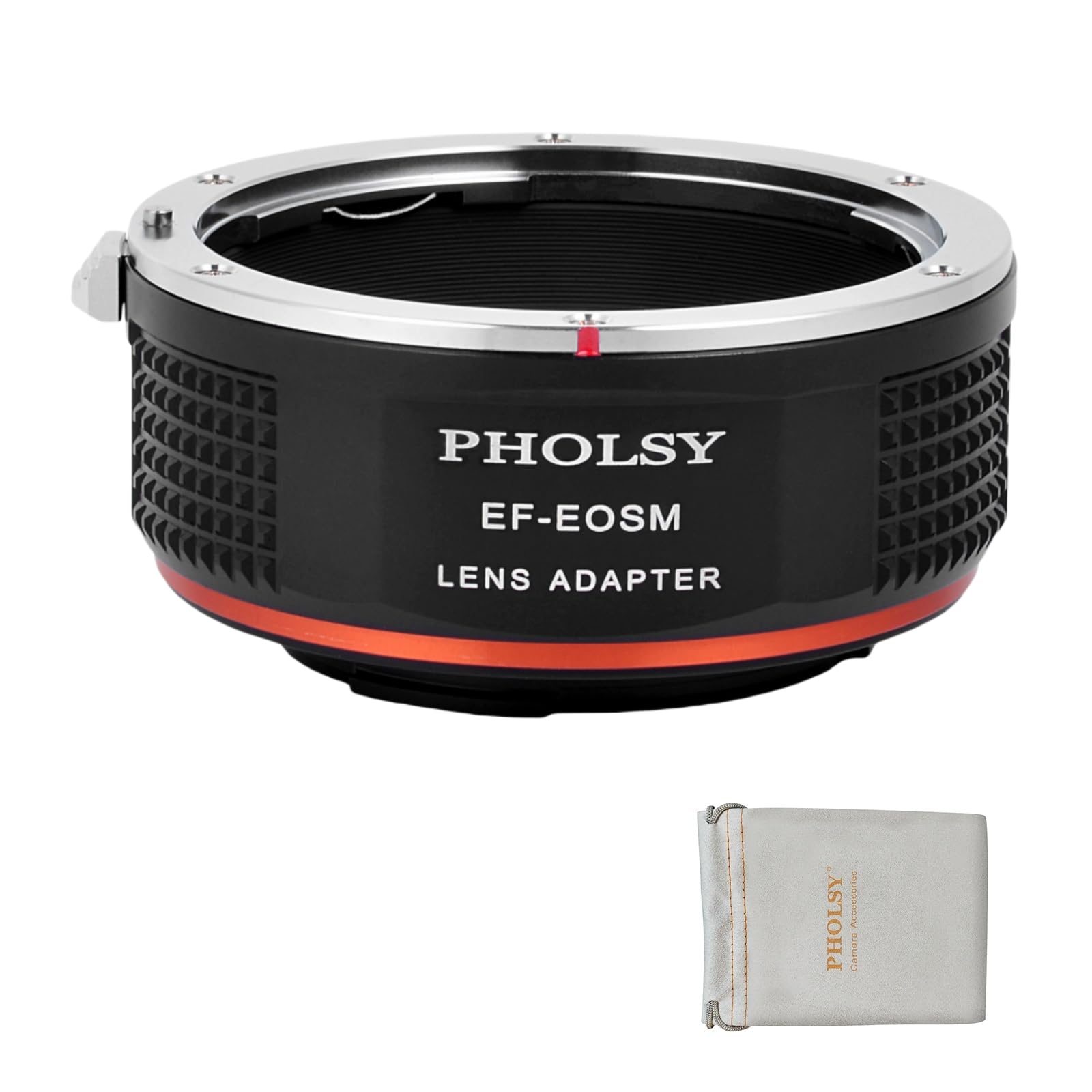 PHOLSY Manual Focus Lens Mount Adapter EF to EF-M Compatible with Canon EOS EF EF-S Lens to Canon EF-M (EOS M) Camera EOS M, M2, M3, M5, M6, M10, M50, M100, M200, M50 II, M6 II, EOS to EOSM