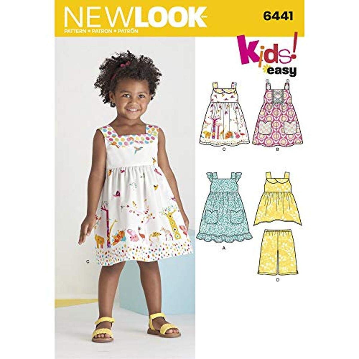 New Look Toddlers Easy Dresses/Top and Cropped Pants Sewing Pattern, Paper, White, 22.00x15.00x1.00 cm