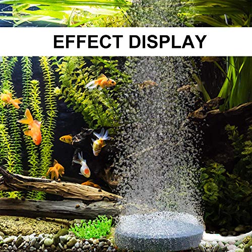 SNOMEL 10 Pcs 1.6 inch Small Round Air Stone Bubble for Aquarium Fish Tanks, Oxygen Diffuser Stone Air Bubbler Aerator for Hydroponics Nutrient Compost Tea