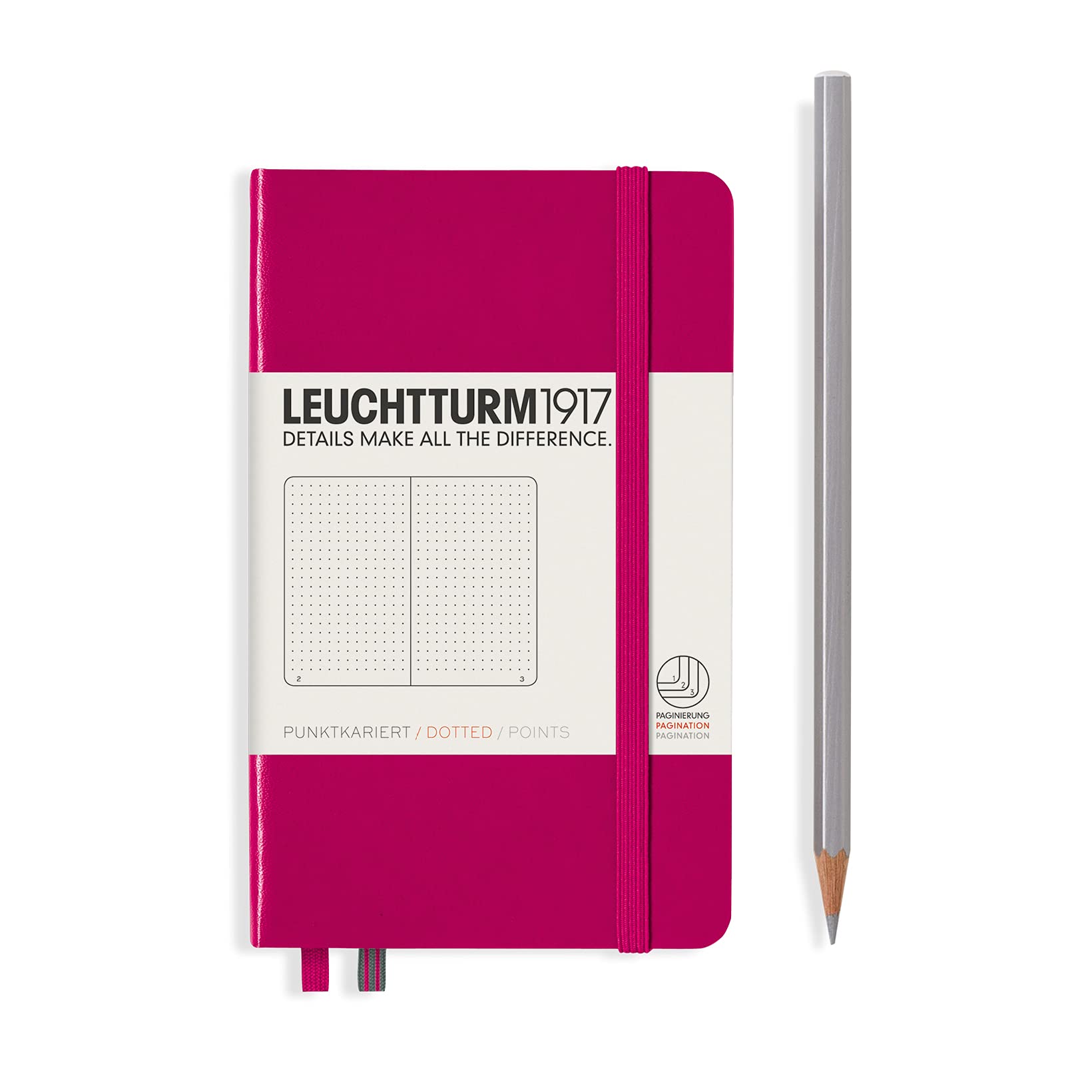 LEUCHTTURM1917 344805 Notebook Pocket (A6), 185 Numbered Pages, Dotted, Berry — image 1