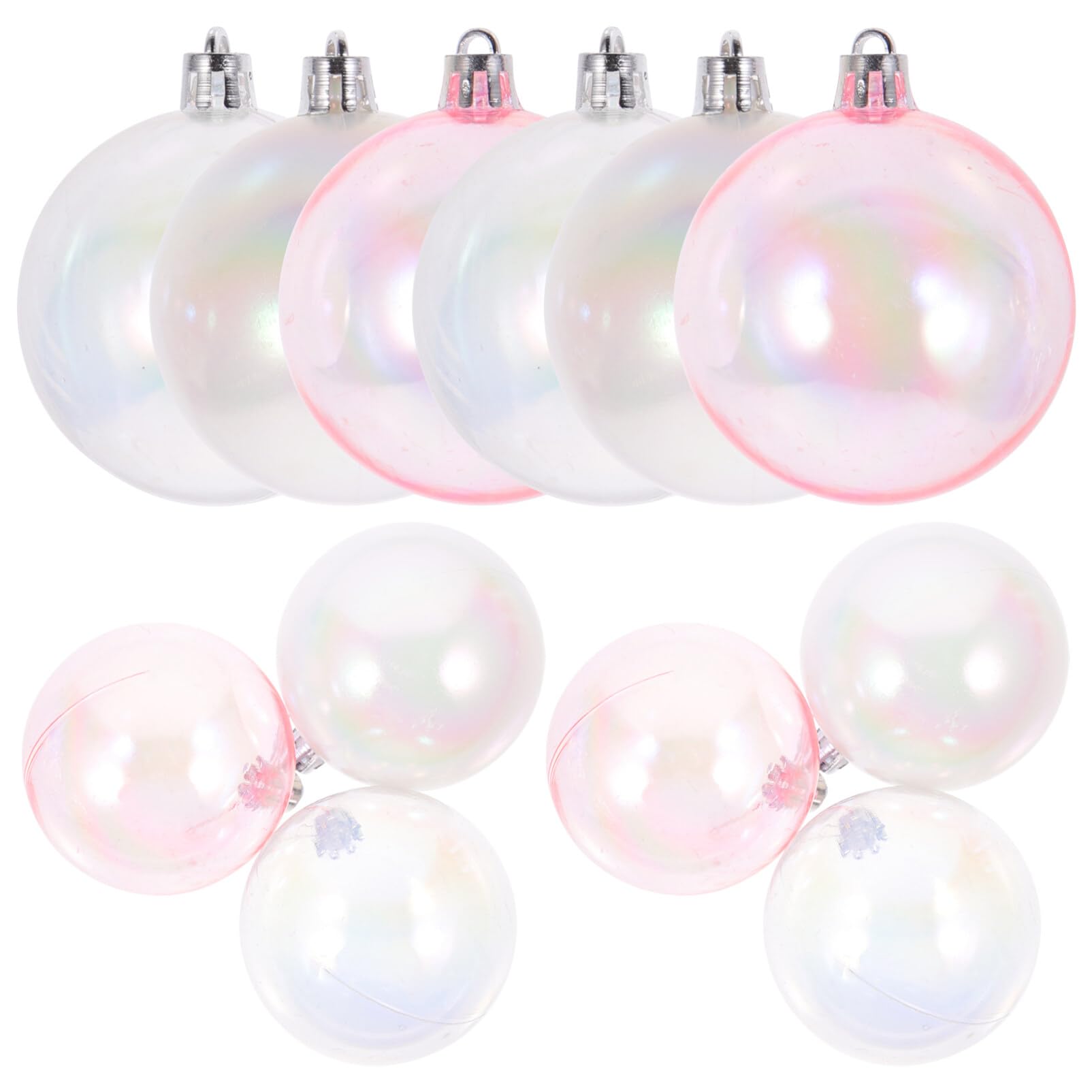 MAGICLULU 12pcs Mini Ball Ornaments Xmas Tree Balls Hanging Balls Colorful Rainbow Christmas Tree Pendant Small Decorative Ball for Party Decor