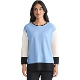 Jones New York Plus-Size 3/4 Dolman Sleeve Colorblock Knit Top