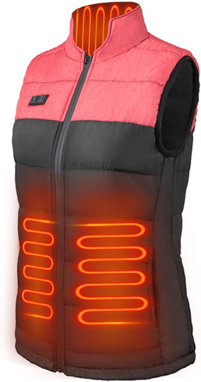 New StandUp Collar Heated Electric Vest, Wtih USB Men Women Smart