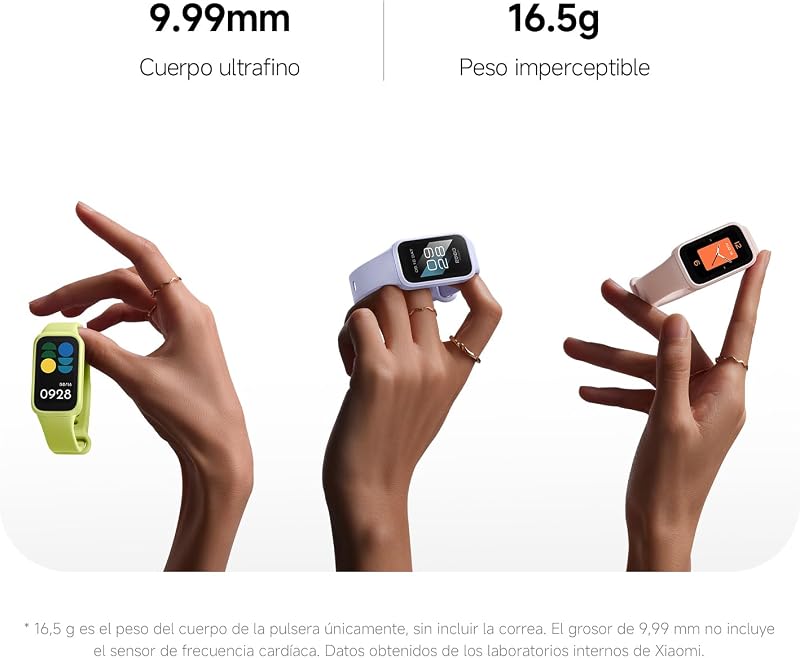 Smart Band 9 Active - Pulsera de Actividad, autonomía de hasta 18 días, Pantalla TFT de 1,47" con tasa de refresco de 60 Hz, 5ATM, App Mi Fitness, Negro (Versión ES)
