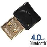REDGO USB BT V4.0 Wireless Mini Adapter Dongle for PC Windows 10, 8, 7, Vista, XP, Classic Bluetooth, Stereo Headset Compatible, Black