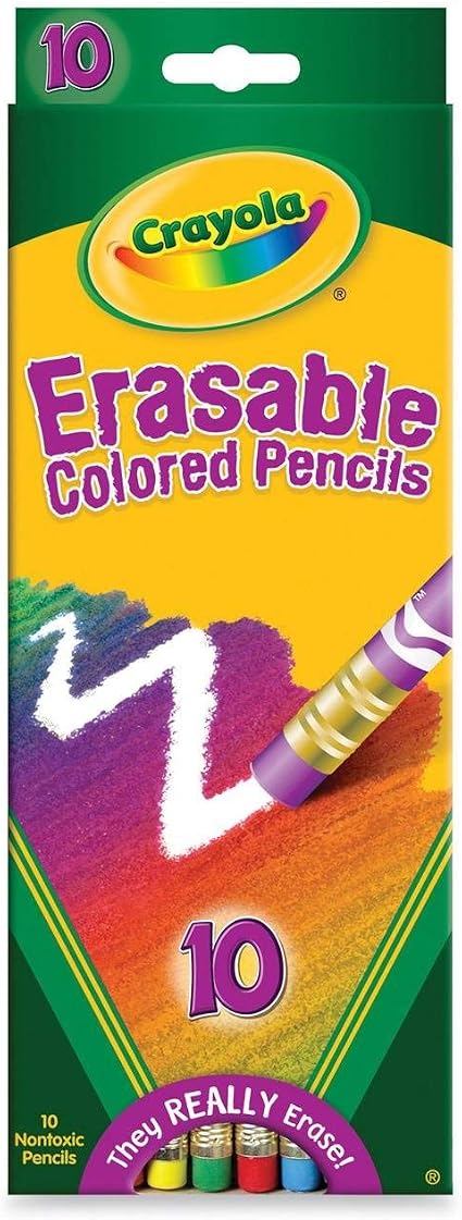 Crayola erasable colored pencil 10 Color set (071662044107)