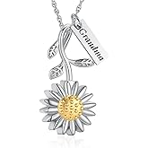 shajwo Sunflower Urn Necklace for Ashes for Women Cremation Jewelry for Human Ashes Memorial Keepsake Pendant