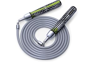 WILLGOO Hererope Weighted Jump Ropes for Men & Women, 1LB Jump Rope Weighted With Ball-bearing, No-Slip Grip, Durable Steel Cable, Heavy Jump Rope Designed for Fitness, High-Intensity Strength Workouts, crossfit