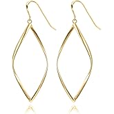 PAVOI 14K Gold Plated Dangle Earrings for Women | Infinity Cute Hanging Hoop Earrings