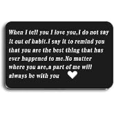 Jstud Engraved Wallet Inserts Card Birthday Thanksgiving Gifts Card for Lover Husbands Wife Boyfriend Girfriend