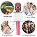 Mic 3-in-1 Bluetooth Magic Karaoke Machine Wireless Microphones Handheld Speaker For Apple iPhone Android Smartphone PC Music Playing Singing Home KTV (Q7 Pink)