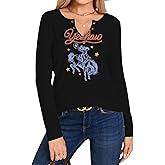Women's Cowgirl Country Concert Rodeo Outfits Western Shirts Vintage Retro Graphic Tops