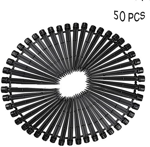 Water Flow Irrigation Drippers 360 Degree Adjustable Sprinkler Head Drip System Adjustable Heads,Drip Irrigation Emitters For Flower Beds,Vegetable Gardens,Lawns, Greenhouses(50Pcs)