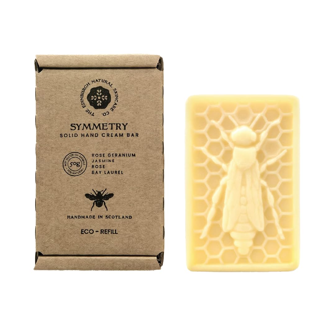 Symmetry Eco-Refill Luxury Solid Hand Cream Bar | For Extra Dry Hands | For Sensitive Skin | Hand Lotion | Natural Hand Cream | Gift for All | Edinburgh Skin Care Company