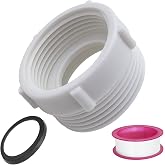 1 1/4 to 1 1/2 Sink Drain Adapter | 1-1/4" Female NPT to 1-1/2" Male NPT Reducer Bushing Pipe Fitting, Drain Pipe Adapter for Kitchen &amp; Bathroom Sinks