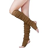 v28 Long Leg Warmer, Women’s Men 80s Party Ribbed Knit Dance Sports