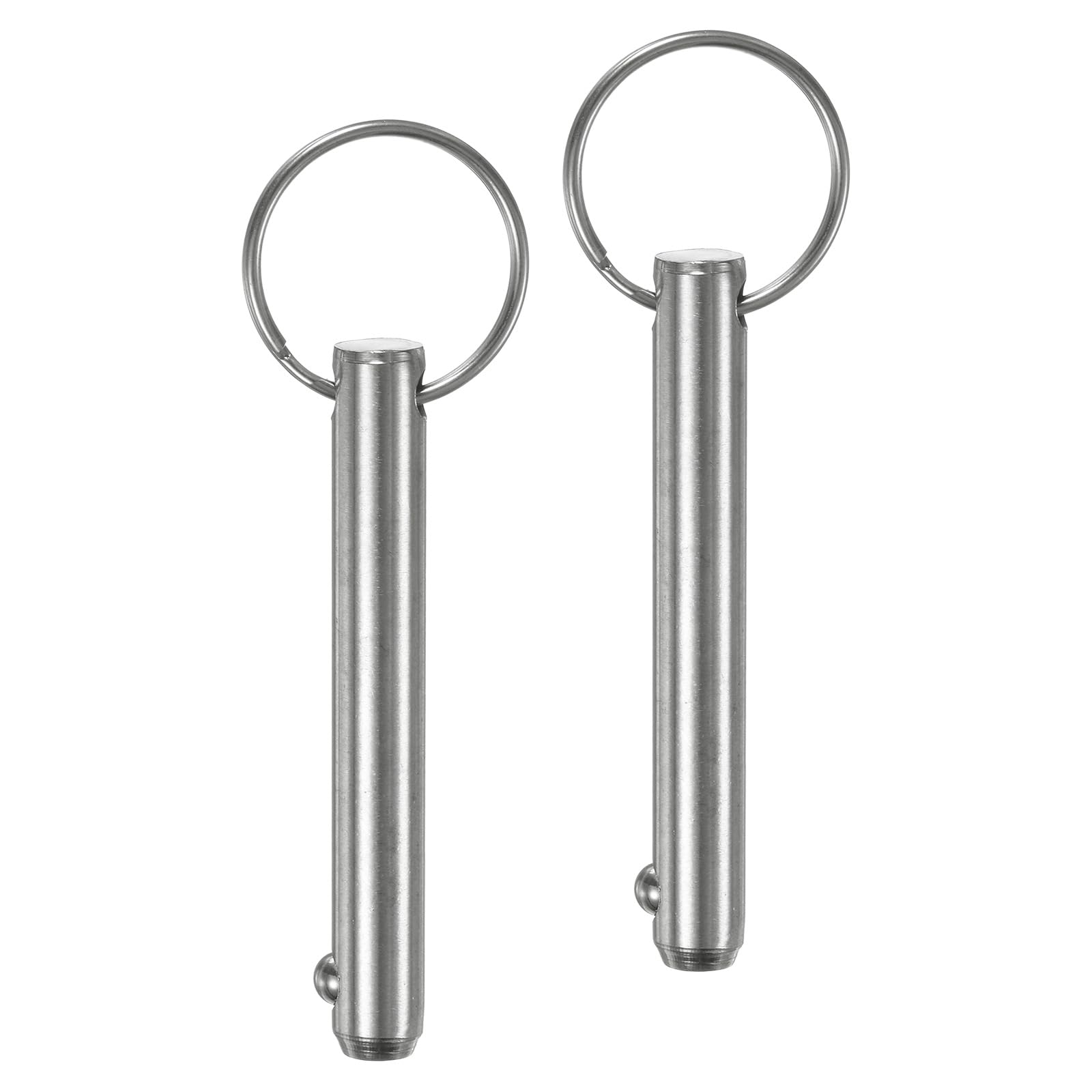 M METERXITY 2-Pack Quick Release Pins, 3/8" [10mm] Diameter, 2.36" [60mm] Usage Length Bimini Top Pin for Shipbuilding/Boat/Trailer, 2.95" [75mm] Total Length 304 Stainless Steel Hardware Pins