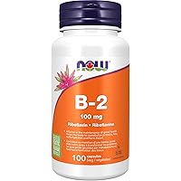 NOW Supplements, Vitamin B-2 (Riboflavin) 100 mg, Energy Production, 100 Veg Capsules