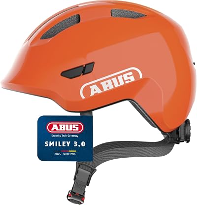 ABUS Smiley 3.0 Childrens Helmet - Low Fit, Pigtail Friendly, Reflectors