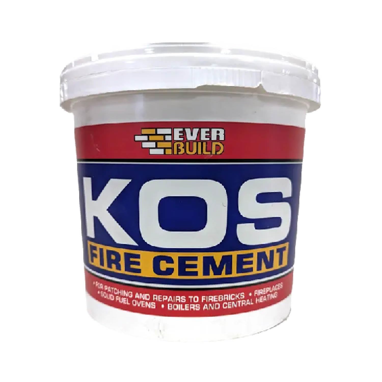 Everbuild KOS Fire Cement – Ready to Use – Resistant to Temperatures Up To 1250˚C – Buff – 6kg
