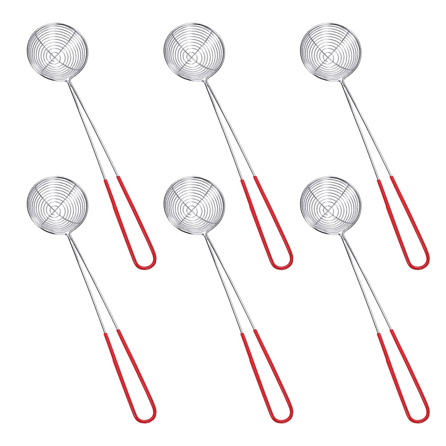 6-Piece Stainless Steel Colander, Fine Kitchen Utensils, Pearl Crushing Spoon, Kitchen Sieve, Crumble with Handle, Kitchen Strainer, Fine Mesh Sieve