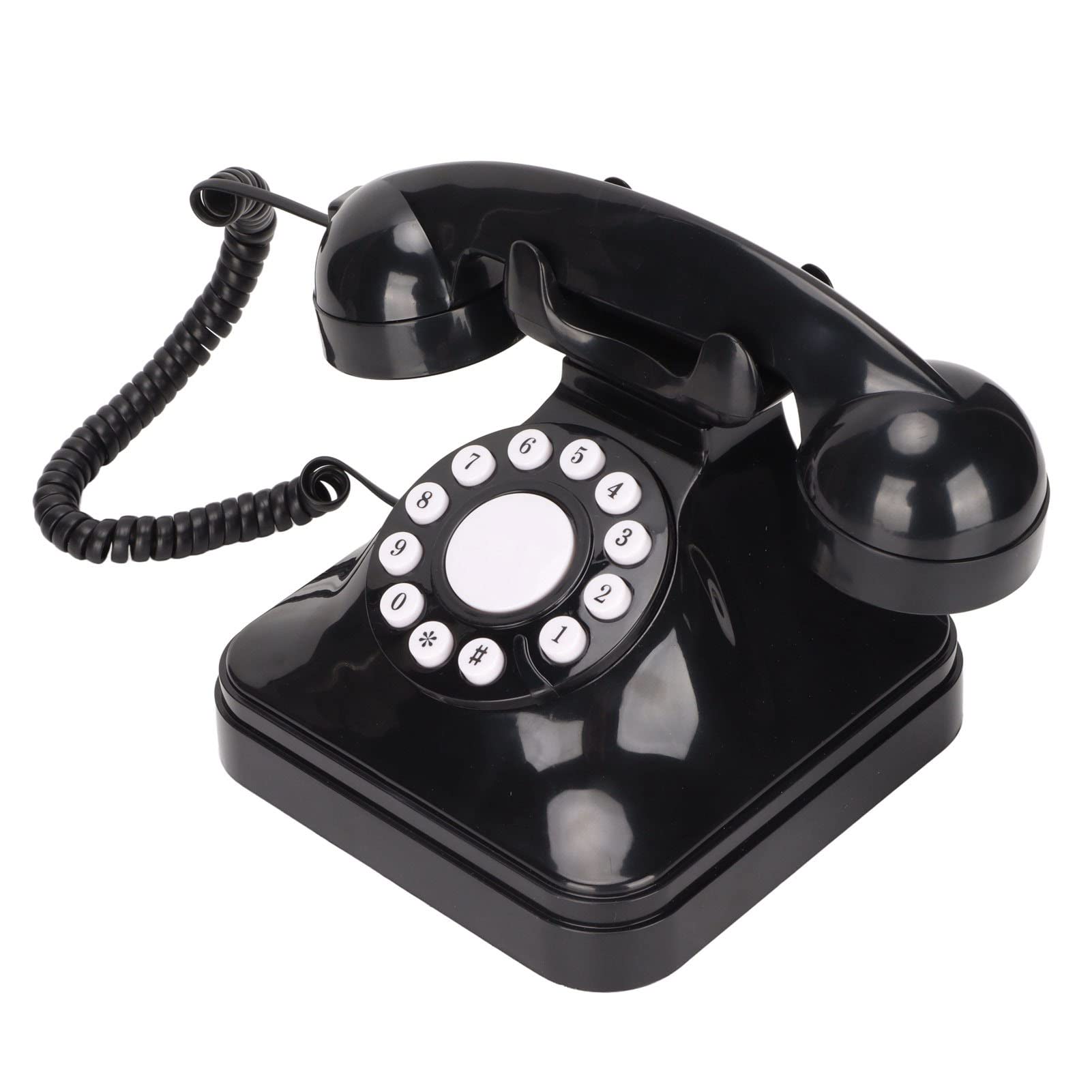 Yunseity Push Button Phone, Vintage Retro Landline Phone for Home, Decorations, 1960'S Classic Old Style Retro Landline Desk Telephone, Wired Telephone