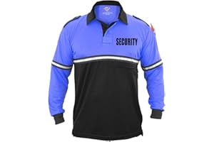First Class Two Tone Security Bike Patrol Shirt with Reflective Stripes and Zipper Pocket