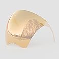 mayoken® Full Face Shield Sunglasses, Futuristic Wraparound Sun Protection Face Shield for Men & Women, Anti-Fog Mirror Shield Glasses, Lightweight & Comfortable Transparent Amber