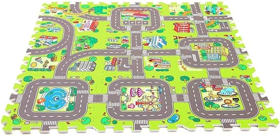 Meitoku Tapis Puzzle Pour Bebe Tapis De Sol Pour Enfants Play 9pcs Bag Chaque Piece 30x30cm D Epaisseur 1cm Amazon Fr Jeux Et Jouets