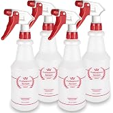 Uineko Empty Spray Bottles, Heavy Duty Sprayer, Mist &amp; Stream, 4 Pack 24 Oz | Professional Spray Bottle, Leak-Proof, Better Trigger, Measurements, All-Purpose for Cleaning Solutions, Planting, Detailing