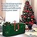 Zober Storage Bag for 7.5 Ft Artificial Christmas Trees - Waterproof with Strong Handles, Labeling Card Slot - Green