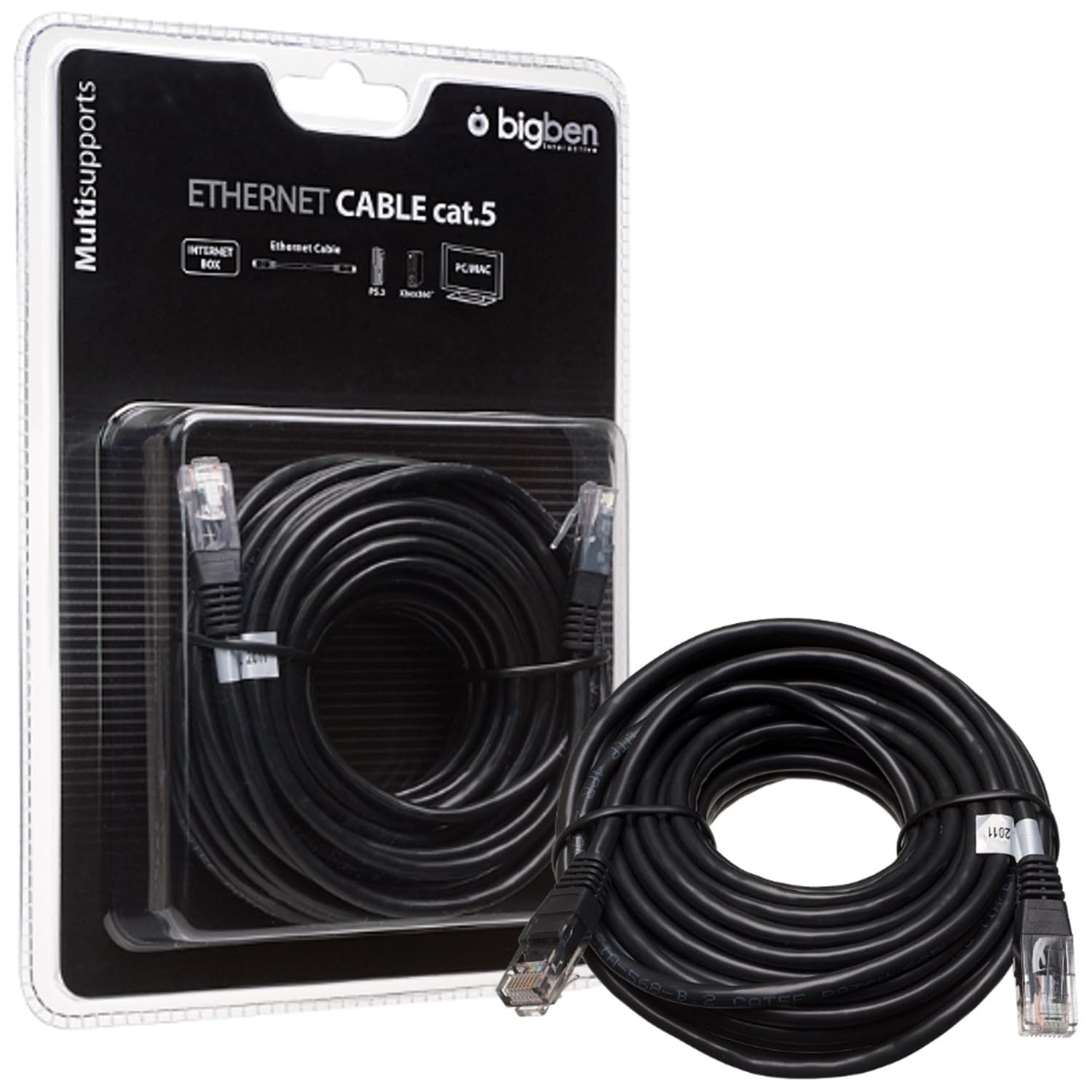 Bigben Interactive CAT5e Ethernet Network Cable Lead 10 m for Mac/PC/PS3/Xbox 360/Wii