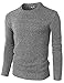 H2H Mens Casual Slim Fit Basic Designed Knit Pullover Sweater of Various Colors