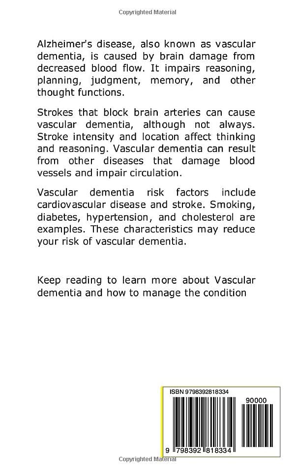 Mua VASCULAR DEMENTIA HEALTH HANDBOOK: A Novice Complete Guide To ...