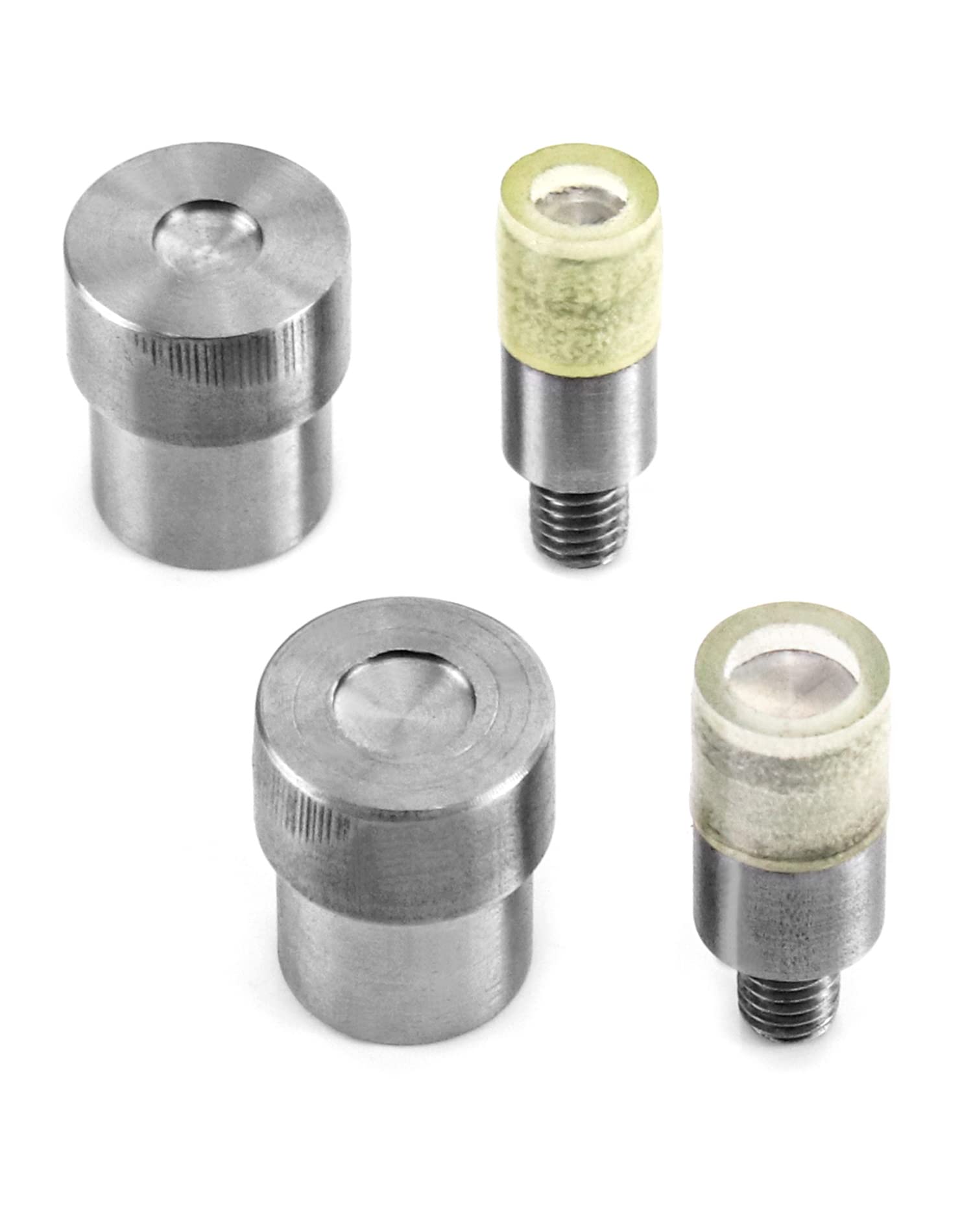 Photo 1 of QWORK Handmade Manual Press Machine, 8mm + 10mm Diameter Mini Manual Machine Dies Stud Rivet Setter Punch Puncher Dies