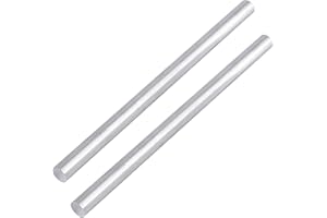 DOUYUDAO 2Pcs Aluminum Round Rod Diameter 3/5Inch(15mm) Long 13Inch(330mm) Solid T6511 Extruded Lathe Stock (φ3/5x13 Inch, 2)
