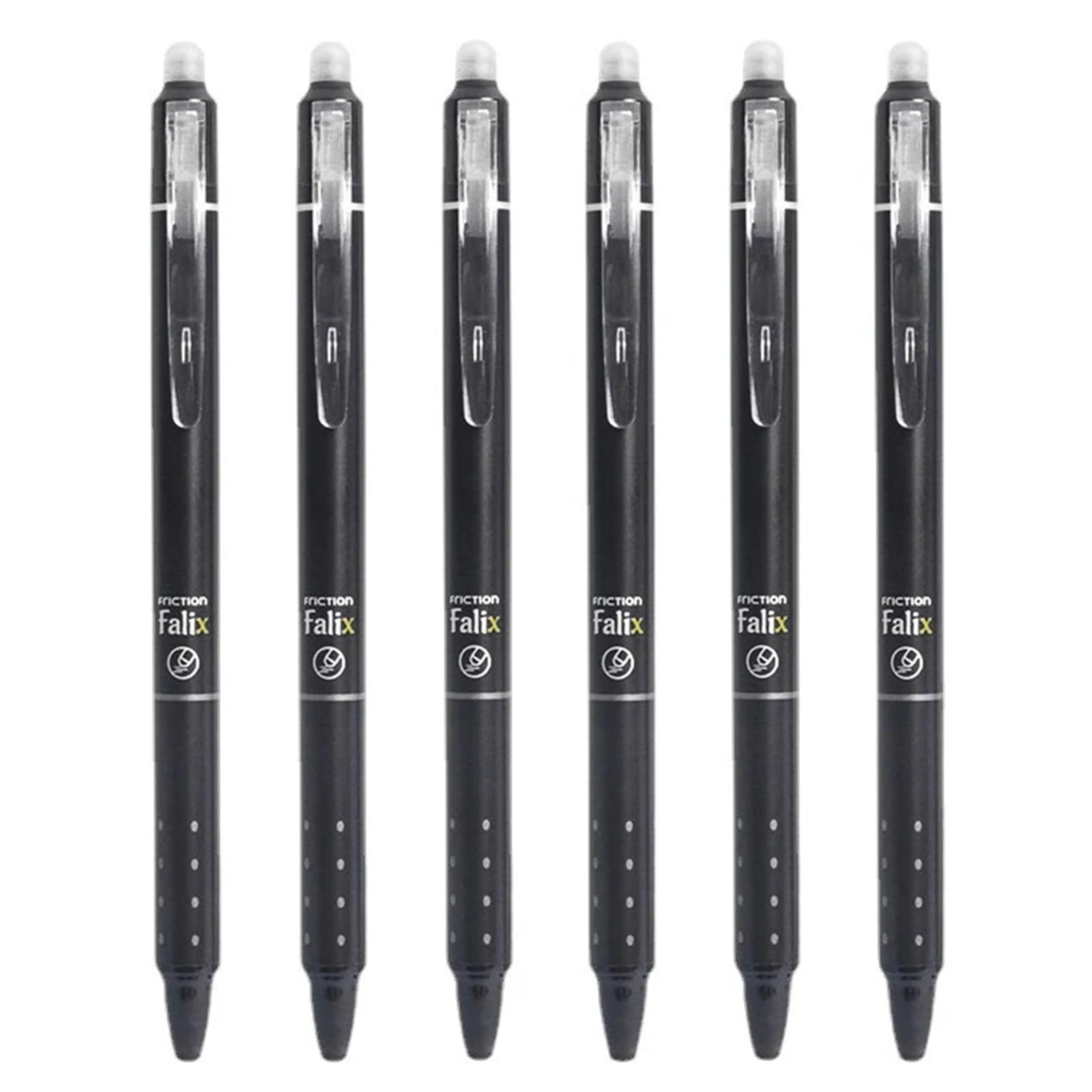 Photo 1 of MOZXIRZ 6 Pcs Erasable Gel Ink Pens Erasable Retractable Pens 0.5mm Black Ink Smooth Writing Pen Office Supplies Office School Pen for Women Men Girls Boys (Black Ink-6Pcs)