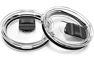 SOONSURE 30 oz Tumbler Lid, Replacement Lids Compatible for YETI 30 oz Tumbler, 14 oz Mug and 35 oz Straw Mug, 2 Pack Travel Spill Proof Cup Lids Covers with Magnetic Slider Switch, BPA Free