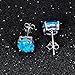 JunXin Three Color 925 Sterling Silver Round Cut Opal Stud Earring 7.5MM