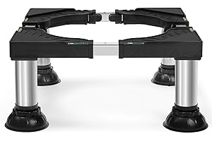 Nefish Mini Fridge Stand Height 7"-8.4" Adjustable Washer and Dryer Stand with 4 Strong Feet Heavy Duty Washing Machine Stand Base Laundry Pedestal Universal Platform for Home 16-24 Inch Appliance