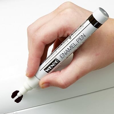 Wenko White Enamel Repair Touch Up Pen for Bathroom & Kitchen Surface Scratches