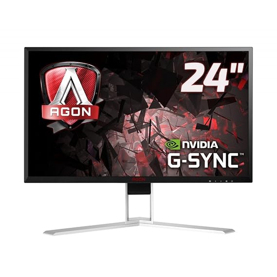 AOC Agon AG241QG 60,5 cm (23,8 Zoll) Monitor (HDMI, USB Hub, Displayport, 1ms Reaktionszeit, 165 Hz, 2560x1440, Nvidia G-Sync