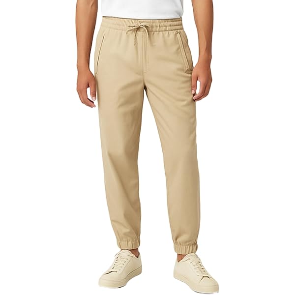WT02 Young Men's Jogger Pants In Basic Solid Colors and Stretch