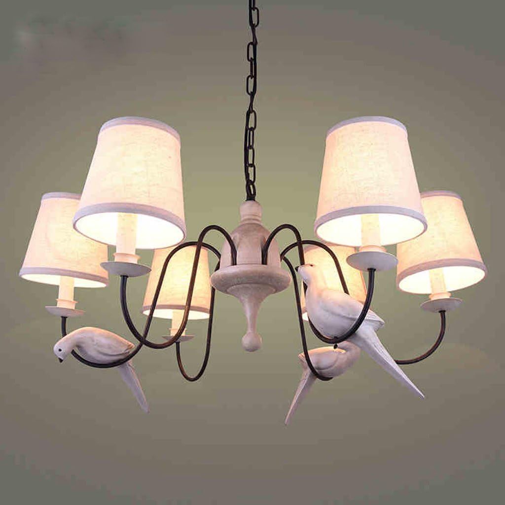 American Birds chandelier pastoral French country living room lamp bedroom lamp creative retro Nordic study Lighting