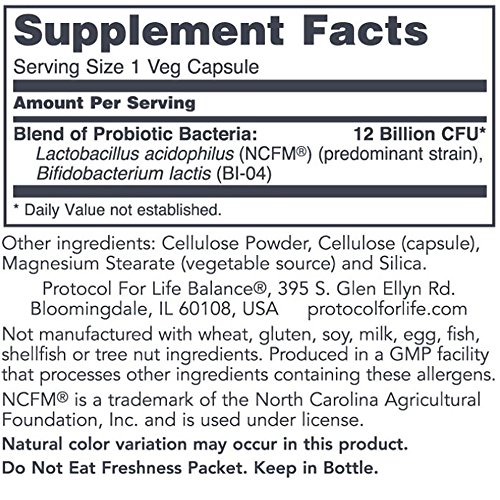 Protocol For Life Balance - ProtoDophilusâ„¢ Respiratory Care 12 Billion - Seasonal Immune Support with NCFM, Ideal for Children and Active Adults - 60 Veg Capsules