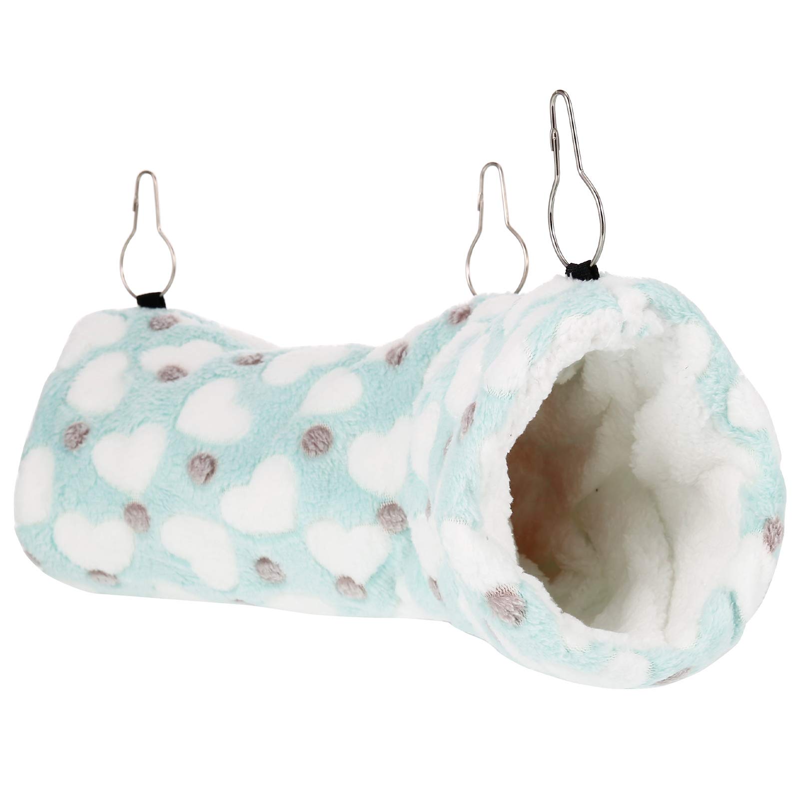 Xinzistar Hanging Tunnel For Small Animals, 50 x 15 cm Hanging Hamster toys, Sugar Glider Hammock Cage Accessories Bedding for Chinchilla Ferret Squirrel Guinea Pig Rat Playing Sleeping (green)