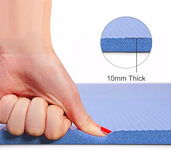 Ativafit Tapis D Exercice Tapis D Entrainement Nbr Avec Courroie De Transport 183x61x1cm Pour Pilates Fitness Workout Bleu Amazon Fr Sports Et Loisirs
