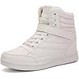 UBFEN Womens High Top Ankle Support Sneakers Vibrant Colour Hidden Wedge Heel Retro 80s Tennis Shoes for Girls Cosplay Removable Insole Backpacking Boots