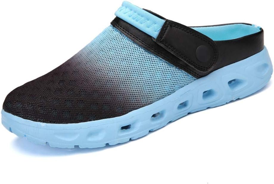 Slippers for Party Men Boys Students Summer Outdoor Gradient Color Mesh Breathable Beach Sandals Hole Sports Shoes Fashion 2019 Red,Black,Sky Blue,Dark Blue